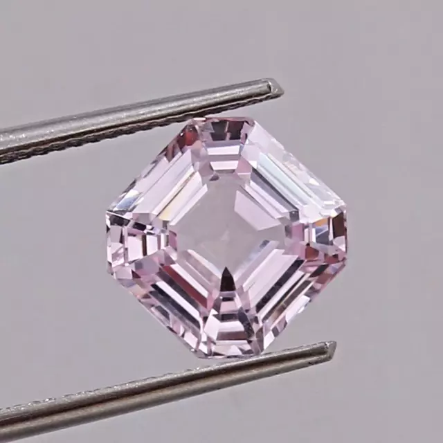 Natural Flawless Mozambique Pink Morganite Asscher Cut Loose Gemstone 5.50 Ct