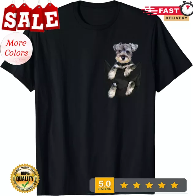Schnauzer Dog in Pocket Puppy Gifts  T-Shirt