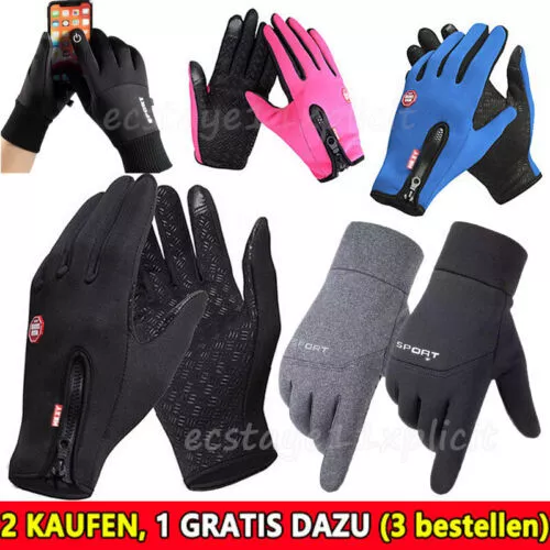 2023 Winter Handschuhe Damen Herren Fahrrad Thermo.Warme Touchscreen Handschuhe,