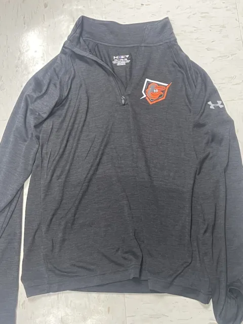 Under Armour Baltimore Orioles Black 1/4 Zip Long Sleeve Shirt Youth XL