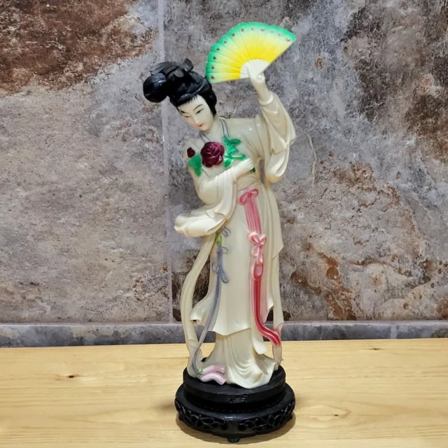 VTG Vita Hong Kong Geisha Woman Asian Girl Figurine Statue Celluloid Painted Dec