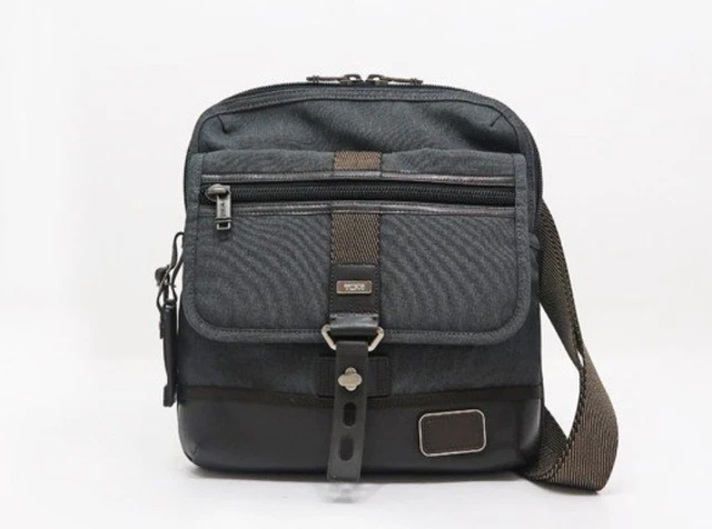 TUMI 222304AT2 ALPHA BRAVO Gray Annapolis Zip Flap Hickory Crossbody Bag