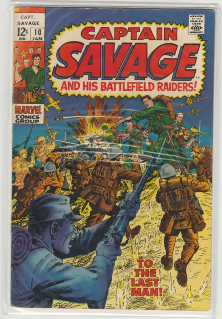 Captain Savage and his Battlefield Raiders # 10 Jan 1969 Marvel Ayers Severin