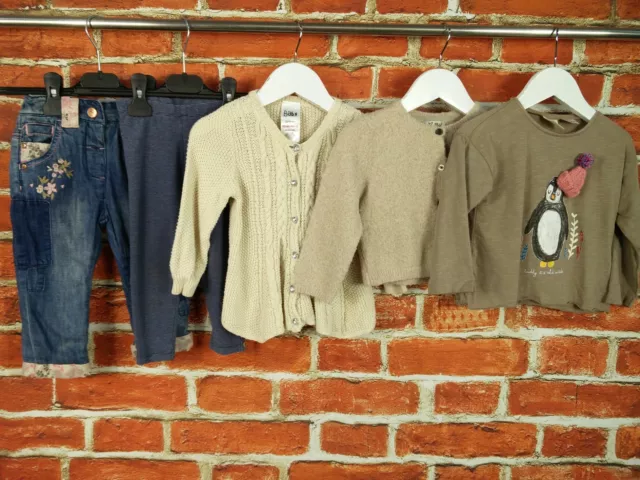 BABY GIRL BUNDLE AGE 12-18 MONTHS NEXT ZARA etc CARDIGAN TOP LEGGINGS JEANS 86CM