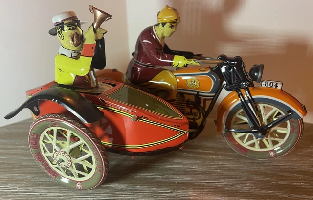 VINTAGE JOUET ANCIEN En Tole Moto Tippco Tco 58 Tin Toy Motorcycle
