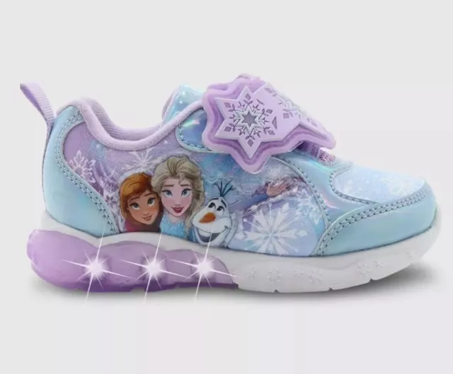 Toddler Disney Frozen Light Up Athletic Sneakers Blue - SIZE 12