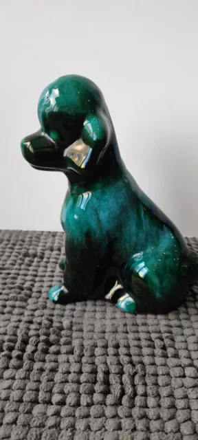 Blue Mountain Pottery Dog - Sitting Poodle - 18cm Tall