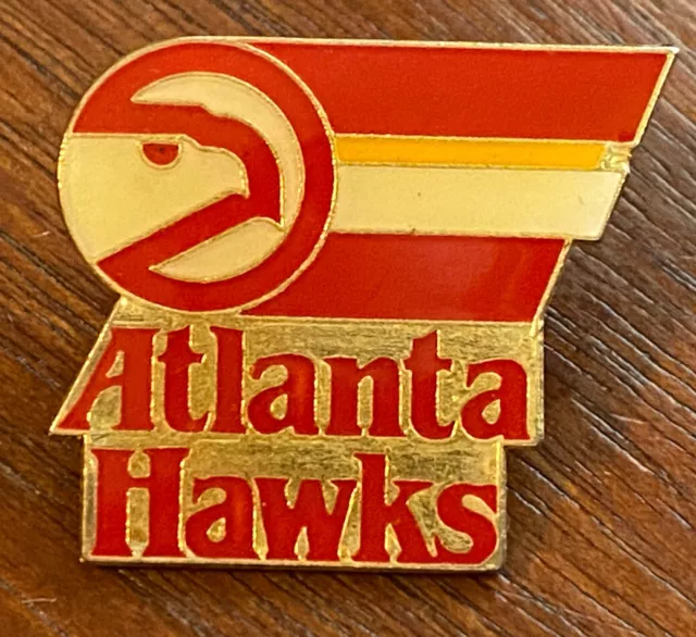 Vintage 1988 Atlanta Hawks Logo Pin Pinback JB NBA Peter David Inc