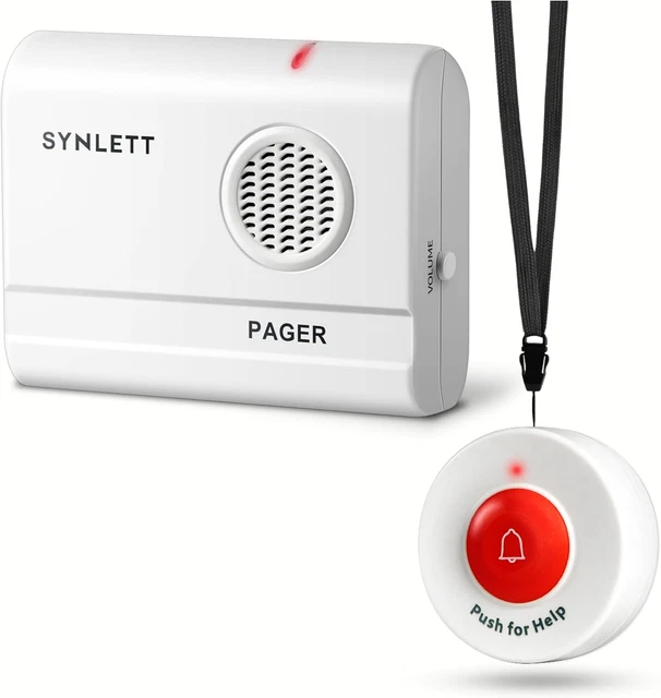 Shinmax Salvavita Anziani Cercapersone Per Anziani Tuya WiFi Smart SOS Allarme Pulsante Di Chiamata Wireless Emergenza Per Pazienti Anziani Disabili Donne Incinte (1 Trasmettitore + 1 Ricevitori - 5