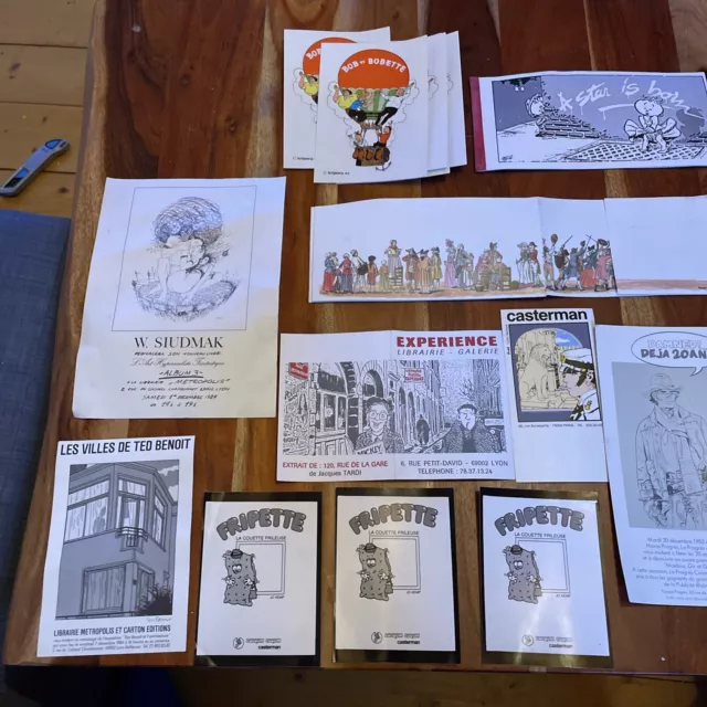 Lot Cartes Librairie Casterman Blueberry Corto Maltesse Tardi Siudmak Bd