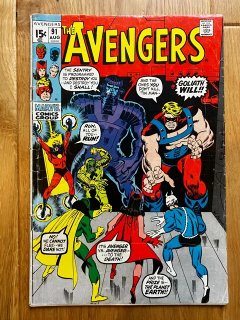 Avengers #91 FN (6.0) MARVEL ( Vol 1 1971) Kree/Skrull War