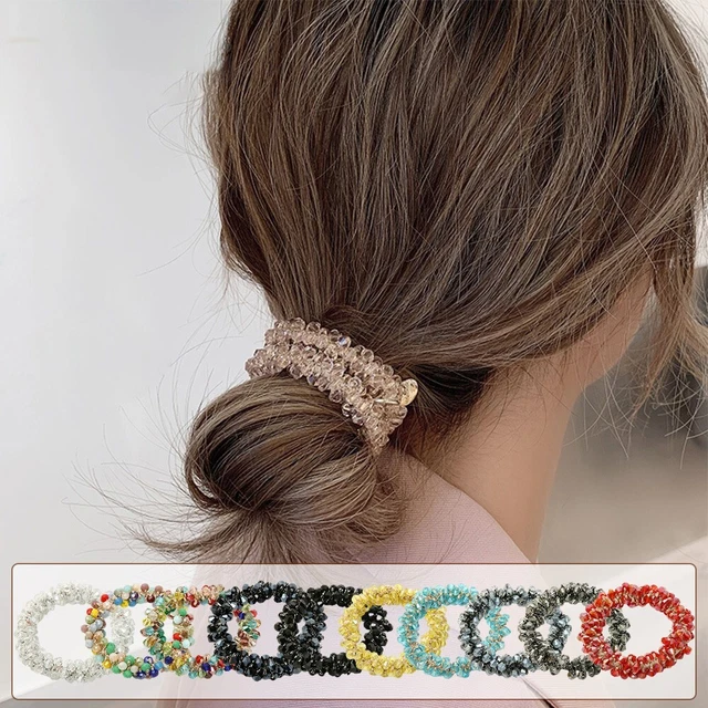 Frauen Haar Ties mit Kristallperlen 10 Stück / 5 Stück Elastisches Haarband