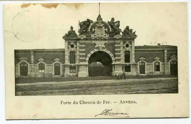 CPA - Carte Postale - Belgique -  Anvers - Porte du Chemin de Fer ( B9301)