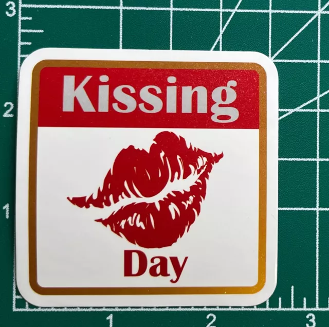 Kissing Day - Vinyl Decal Sticker Waterproof  Notebook Laptop Skateboard