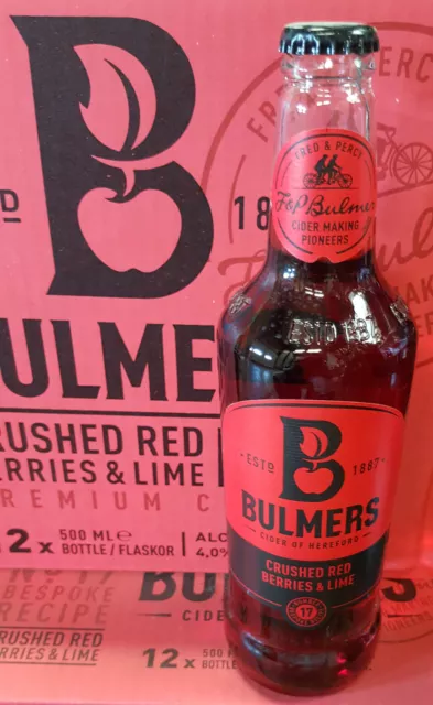 Bulmers Red Berries Cider 4% 12x0,5l - Glasflasche