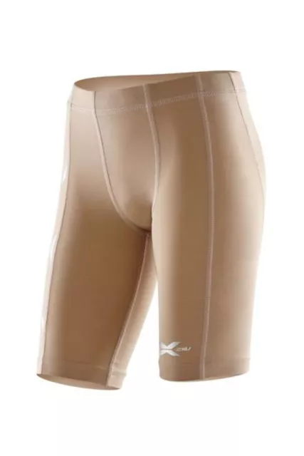 2XU Youth Compression Shorts - Beige/Beige HOT BARGAIN