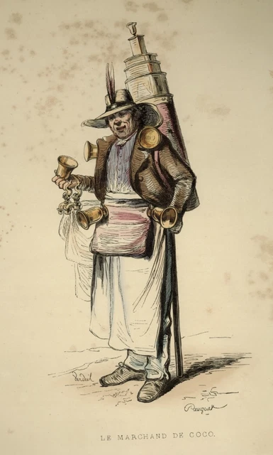 Estampe Ancienne De 1842 - Le Matelot, Marine, Mer, Gravure Aquarellée Originale