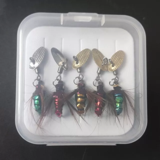 STRONG AND DURABLE 5x Fly Hook Flies Insect Lures Bait Sequins For