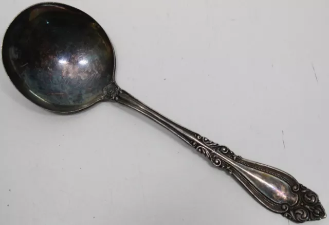 Wm Rogers 1898 Blenheim Silverplate Flatware Round Bowl Soup Spoon