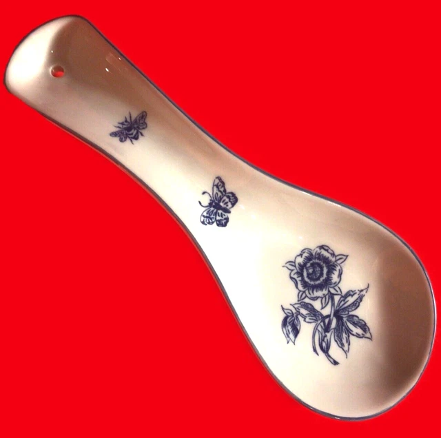 Bumble Bee Butterfly Spoon Rest Jay Willfred Sadek Suzanne Nicoll JARDIN BLUE