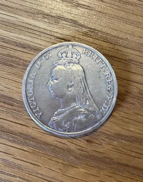 1892 Victoria Crown Coin Silver