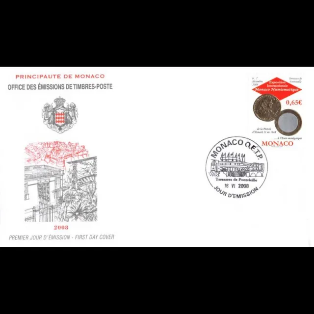 FDC - Exposition de numismatique, oblit 16/6/08