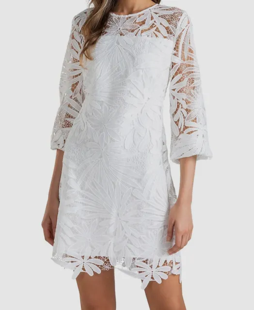 $398 Shoshanna Women's White Holland Minidress Size 10