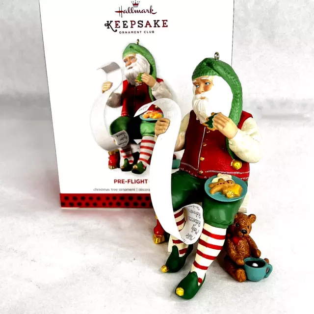 Pre Flight Check Santa Claus Hallmark Keepsake Ornament  2013 Member Exclusive