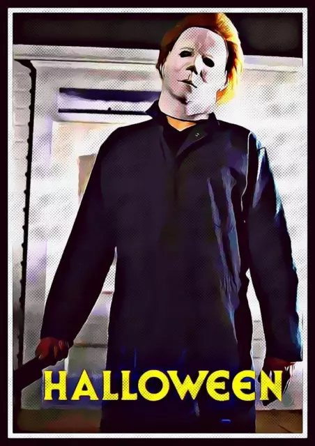 Halloween Michael Myers pop art style tribute poster A3 size