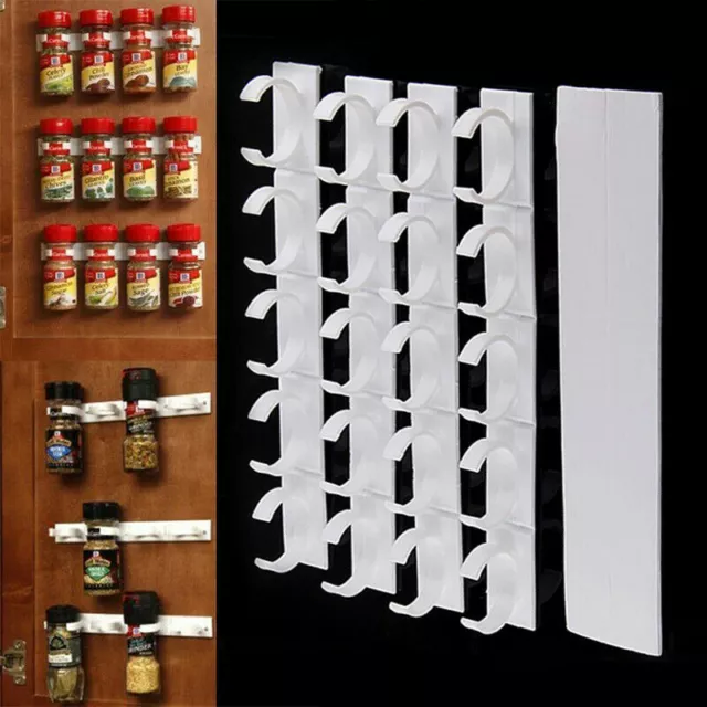 Gripper  Holder 20   Cabinet  Kitchen  Door  Clips Jars Spice  Racks  Inside 3