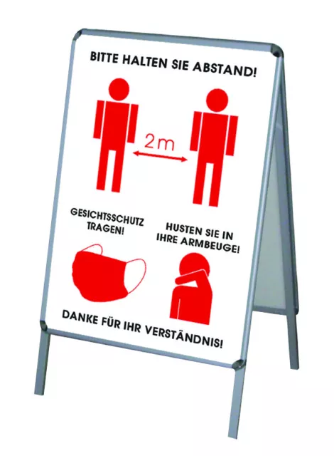1 PVC-Poster/Plakat-Druck DIN A1 wetterfest für Kundenstopper Corona Hinweise-2
