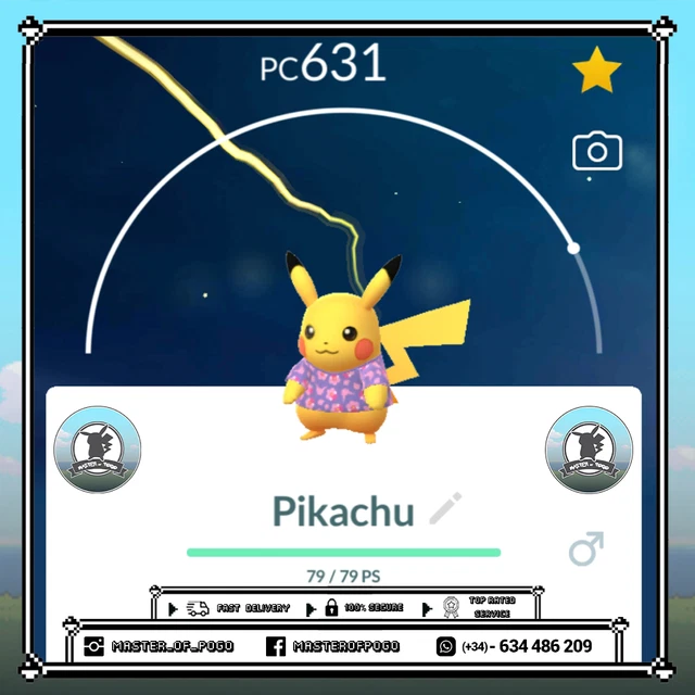 Pokémon GO - Shiny Pikachu Summer Flair Hat Virtual Item With Manchester Background