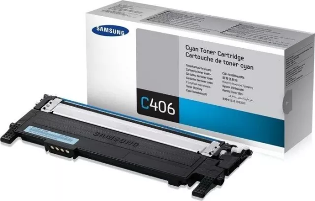 Original Samsung Toner Clt-c406s / Els Cyan pour CLP 360 365 CLX-3300 Neutre