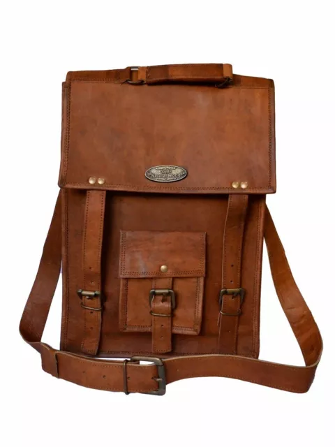 Femme Authentique Vintage Gvb Chèvre Cuir Messager Épaule Portable Sac Mallette