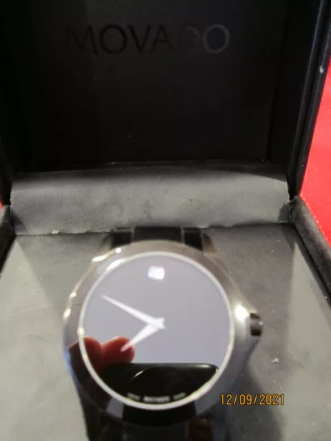 MOVADO Museum Orologio Acciaio Inox Nero Quadrante Cristallo Zaffiro 84G2.1855A 3