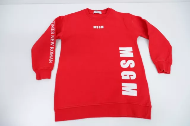 MSGM  RED Jumper Dress Age 8 Years Long Sleeve VGC Girls