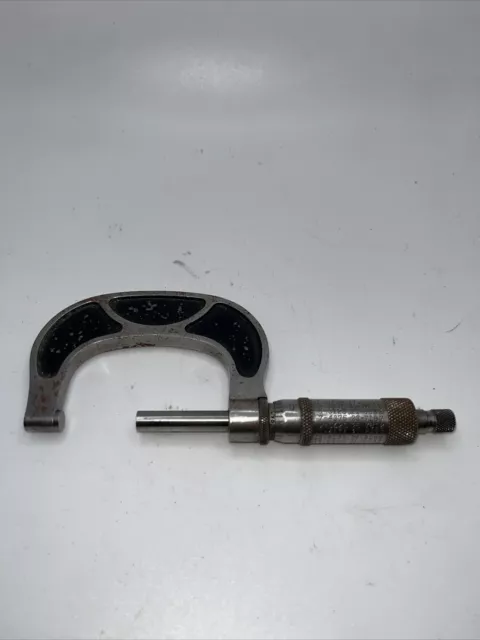 Vintage Reed Small Tool Works Machinist Micrometer Worcester USA.