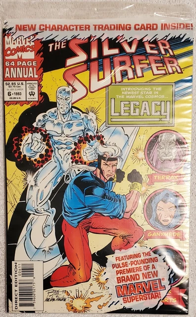 SILVER SURFER Annual #6 (1993, Marvel Comics, Direct Edition, Polybagged w/Card)