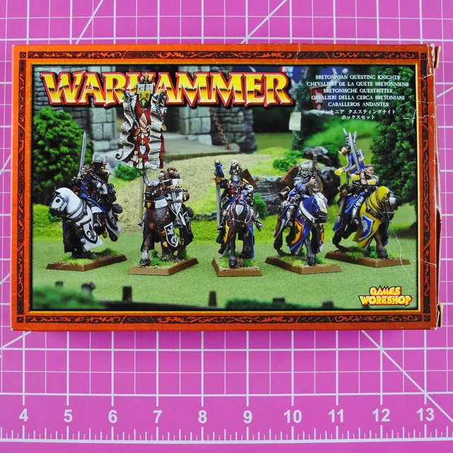 Figurine Warhammer Bretonnian Grail Questing Knight B – Métal OOP 2002 – Non Monté