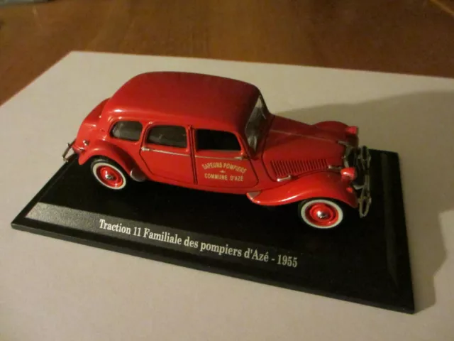Citroën traction 11 familiale 1955, Pompiers d'Azé, Norev, 1/43