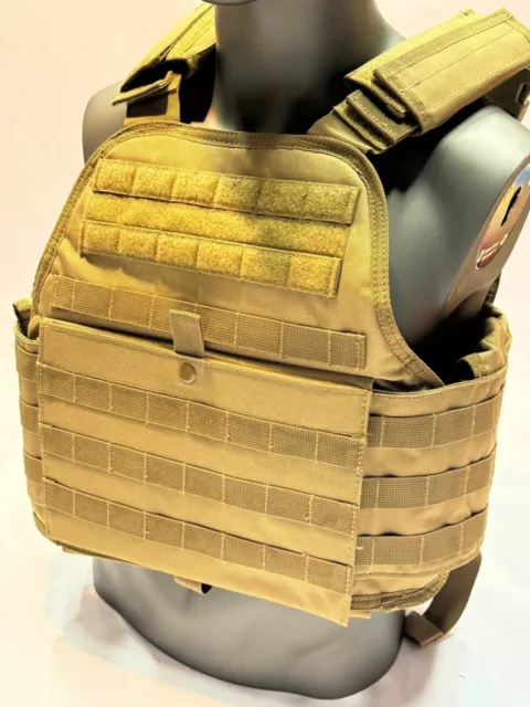 MIL-TEC Plate Carrier Weste Molle Einsatzweste Schutzweste Plattenträger coyote