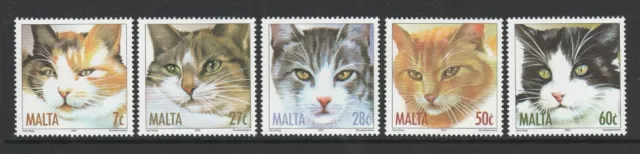 Malta 2004 Cats set SG 1349-1353 Mnh.