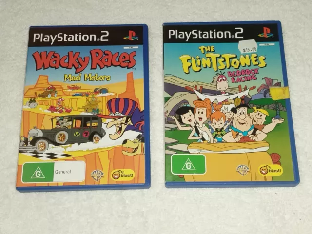 Playstation 2 Wacky Racers Mad Motors & The Flintstones Racing Video Game