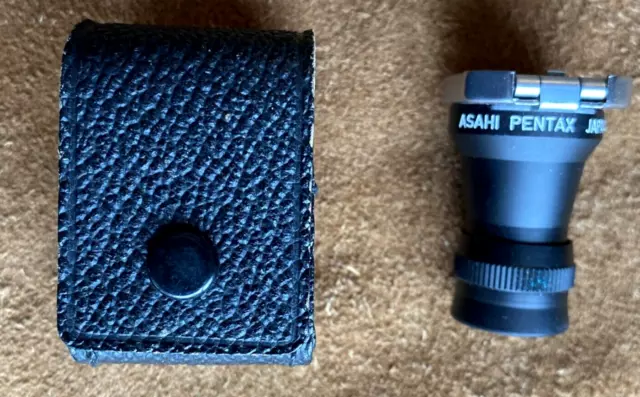 Asahi Pentax Magnifier Viewfinder for 35mm SLR Camera Body Near MINT w/ Case JP