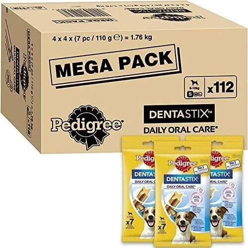 112 Pedigree DentaStix masticatori quotidiani per cani S, M & L - Migliore cure orali
