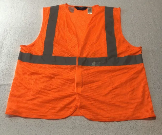 Men's Walls Work Wear Vest Orange Safety Reflective Materials Class 2, Size XL