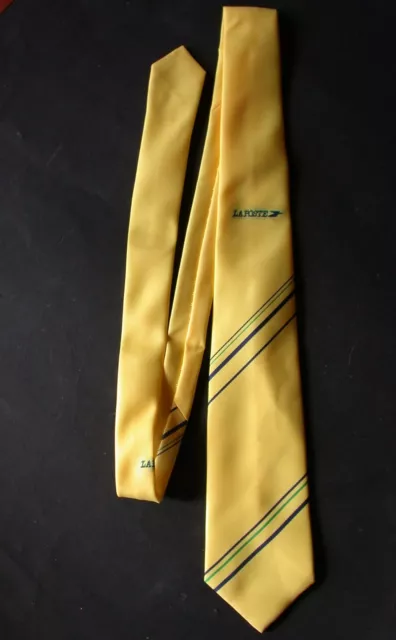 LA POSTE CRAVATE jaune  yellow TIE  CORBATA  BINDEN  CRAVATTA  GRAVATA