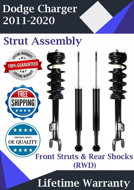 OE Front Struts & Rear Shock For 2011-2020 Dodge charger RWD Lifetime Warranty