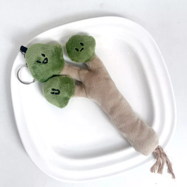 Cute Funny Coriander Keychain PlushDoll Pendant Vegetable Keyring Backpack DecFE