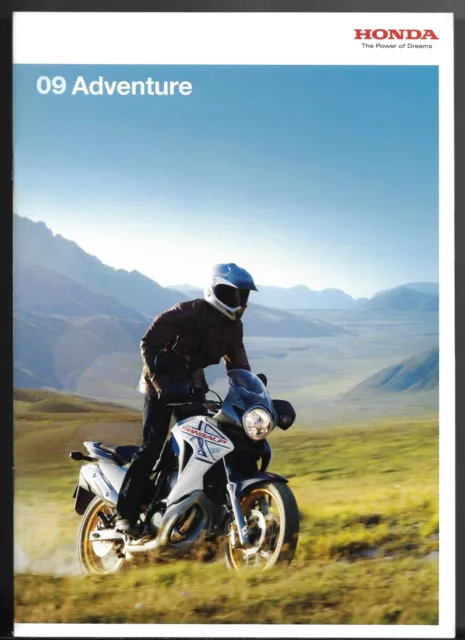 Honda Adventure Motorcycle Range 2009 UK Market Sales Brochure XL 1000 700 125